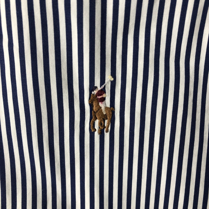 Ralph Lauren Classic Fit Long Sleeve Button Down Striped Shirt Men's XL cotton white type Vintage Second Hand