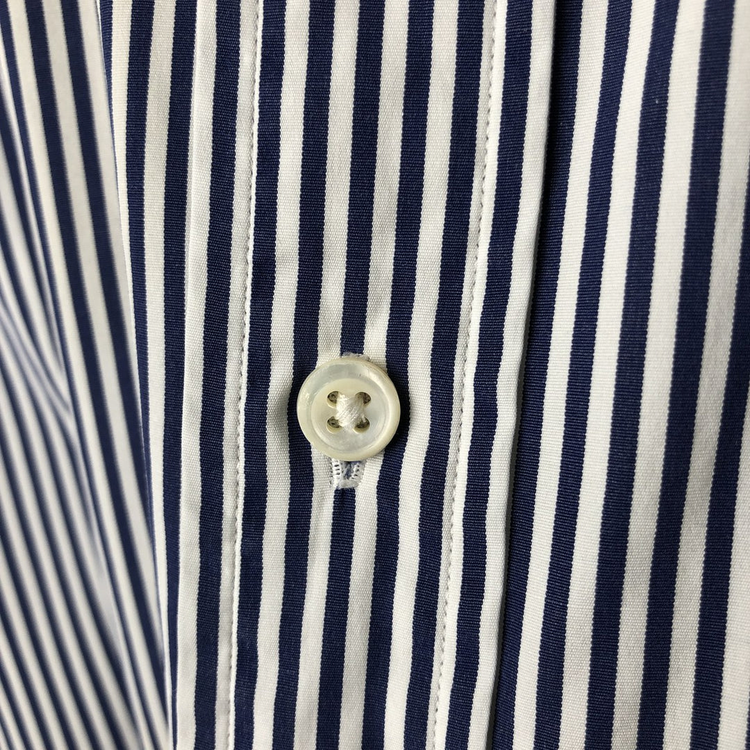 Ralph Lauren Classic Fit Long Sleeve Button Down Striped Shirt Men's XL cotton white type Vintage Second Hand