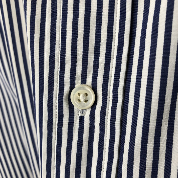 Ralph Lauren Classic Fit Long Sleeve Button Down Striped Shirt Men's XL cotton white type Vintage Second Hand
