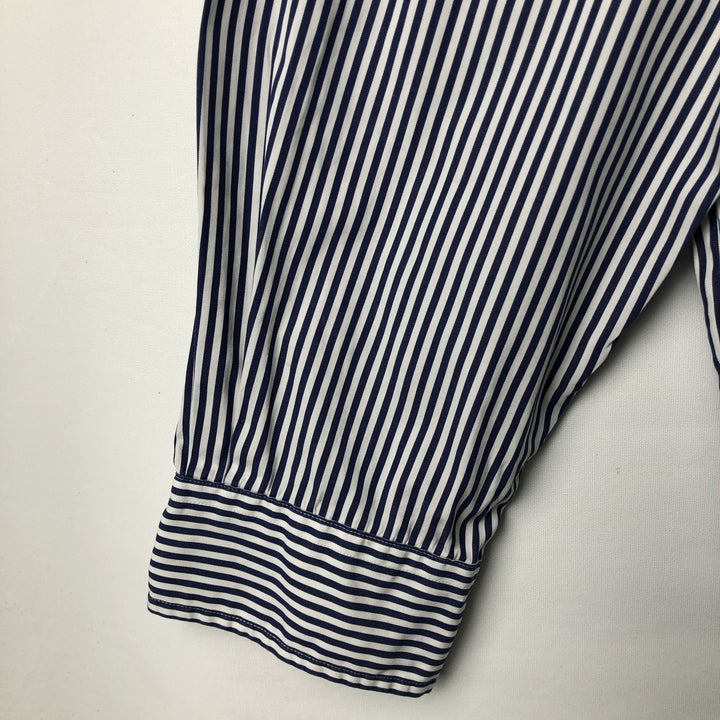 Ralph Lauren Classic Fit Long Sleeve Button Down Striped Shirt Men's XL cotton white type Vintage Second Hand