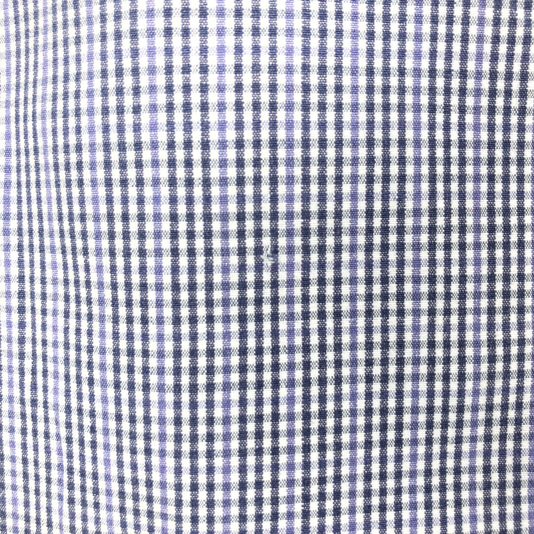 Ralph Lauren BLAIRE long sleeve button down check shirt, men's XL size cotton navy blue type Vintage Second Hand