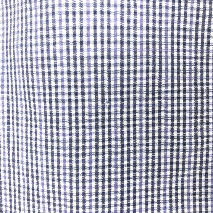 Ralph Lauren BLAIRE long sleeve button down check shirt, men's XL size cotton navy blue type Vintage Second Hand