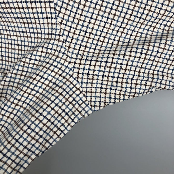 Ralph Lauren Classic Fit Long Sleeve Button Down Flannel Check Shirt Men's XL cotton navy blue type Vintage Second Hand
