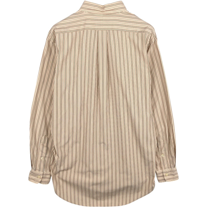 Ralph Lauren EVERETT Multi-stripe Long-Sleeve Button-Down Striped Shirt, Men's Size S (approx.) cotton Beige type Vintage Second Hand
