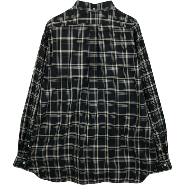 Ralph Lauren MCMEEL long-sleeved button-down check shirt, men's size XL cotton black type Vintage Second Hand