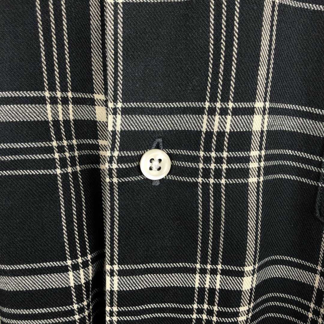 Ralph Lauren MCMEEL long-sleeved button-down check shirt, men's size XL cotton black type Vintage Second Hand