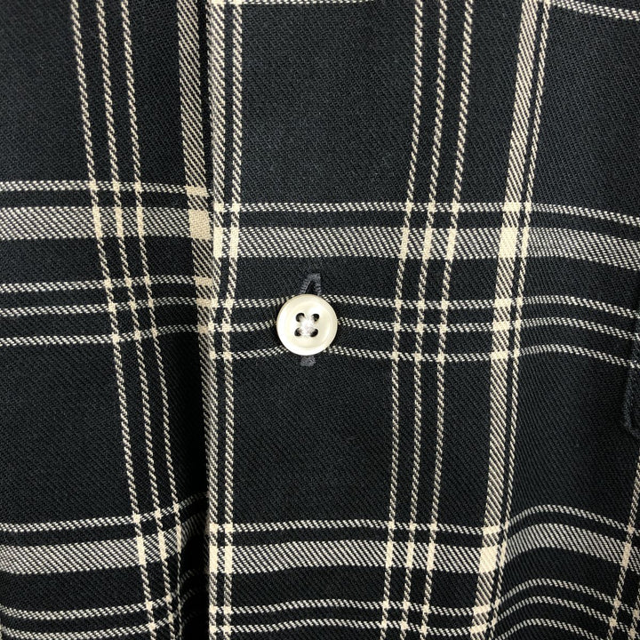 Ralph Lauren MCMEEL long-sleeved button-down check shirt, men's size XL cotton black type Vintage Second Hand