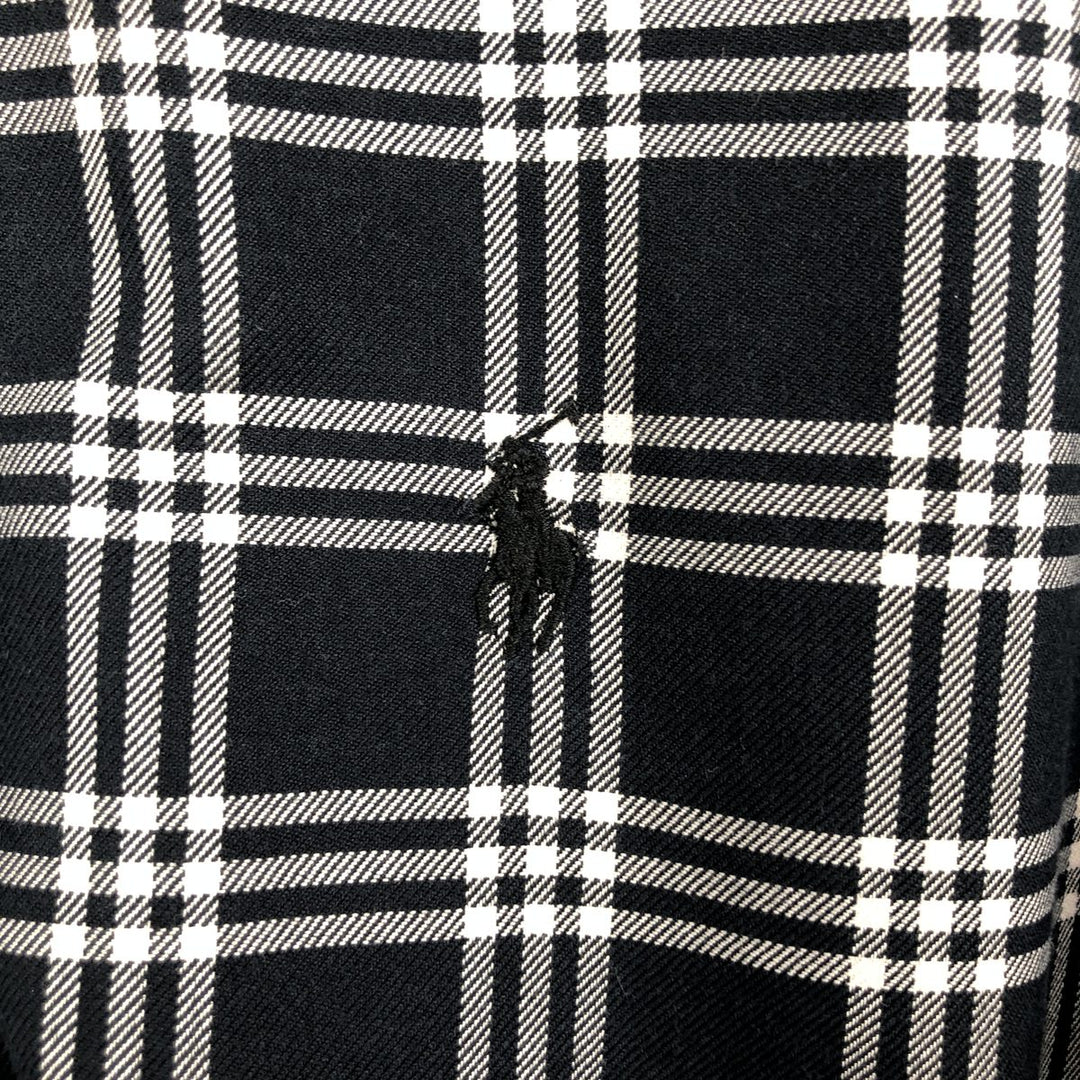 Ralph Lauren Classic Fit Long Sleeve Button Down Check Shirt Men's XL cotton navy blue type Vintage Second Hand