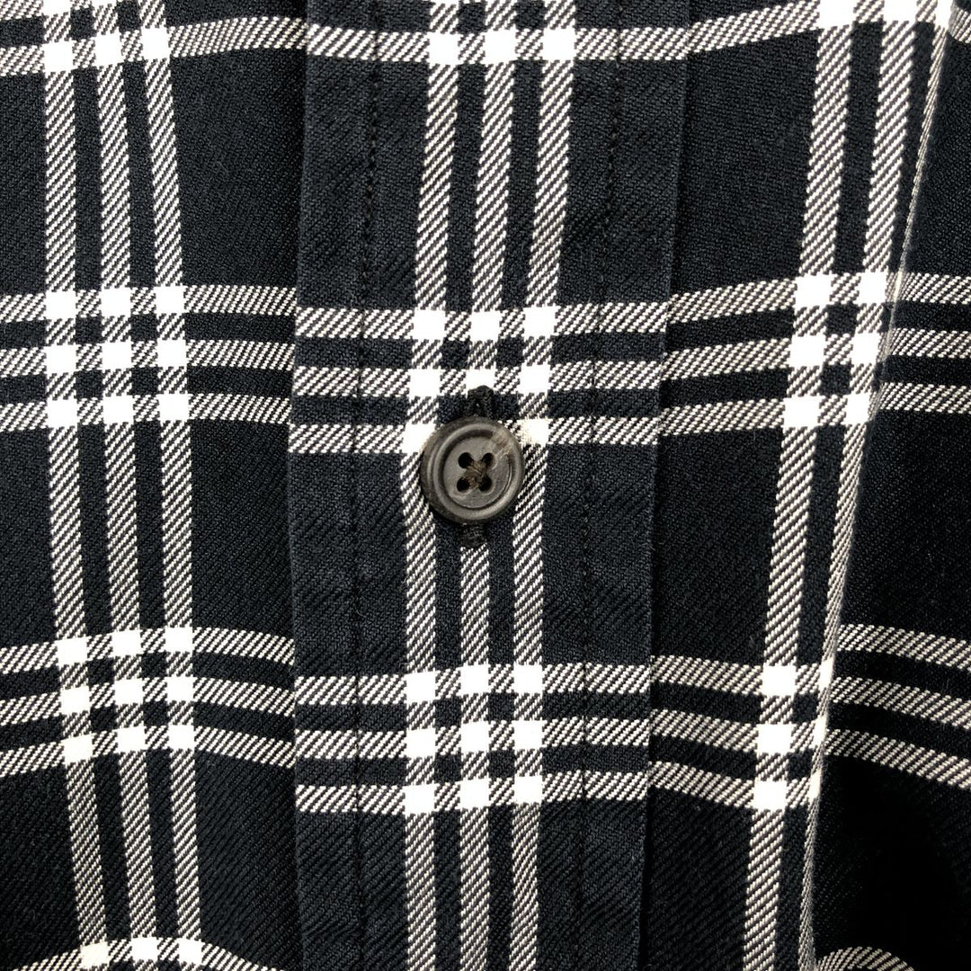 Ralph Lauren Classic Fit Long Sleeve Button Down Check Shirt Men's XL cotton navy blue type Vintage Second Hand