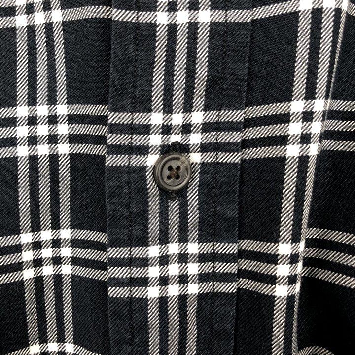 Ralph Lauren Classic Fit Long Sleeve Button Down Check Shirt Men's XL cotton navy blue type Vintage Second Hand