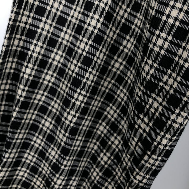 Ralph Lauren POLO by Ralph Lauren ESTATE SPORT Check Pattern Wide Collar Long Sleeve Cotton Shirt, Men's Size XL (approx.) cotton black type Vintage Second Hand