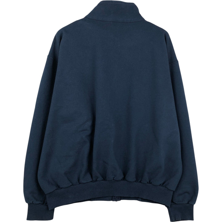 KING ATHLETICS Full-Zip Sweatshirt, Made in Canada, Men's Size XL (approx.) cotton navy blue type Vintage Second Hand