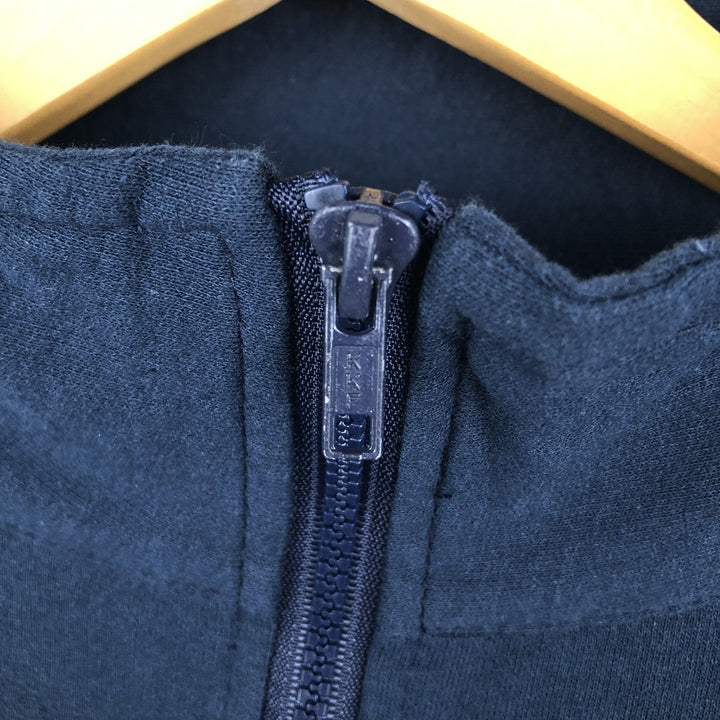 KING ATHLETICS Full-Zip Sweatshirt, Made in Canada, Men's Size XL (approx.) cotton navy blue type Vintage Second Hand