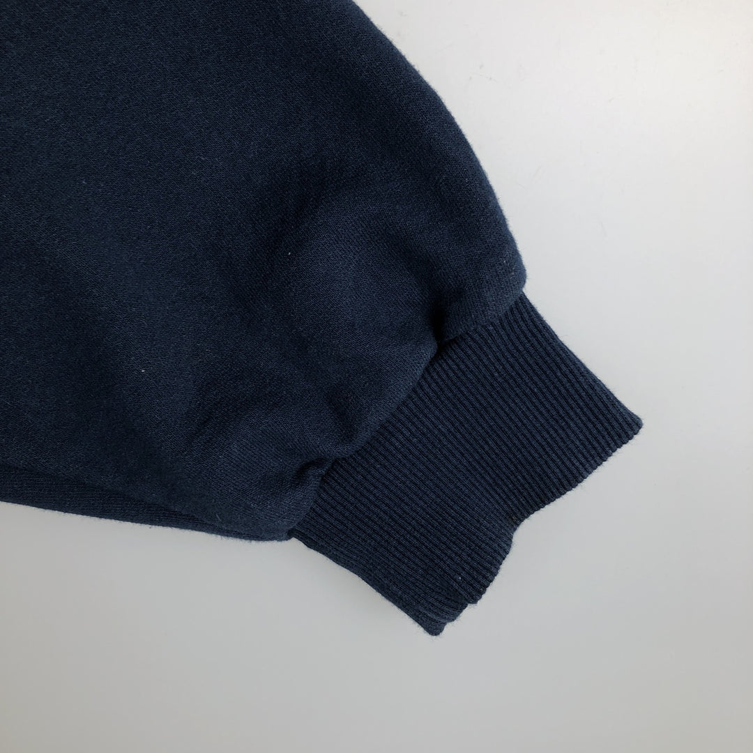 KING ATHLETICS Full-Zip Sweatshirt, Made in Canada, Men's Size XL (approx.) cotton navy blue type Vintage Second Hand
