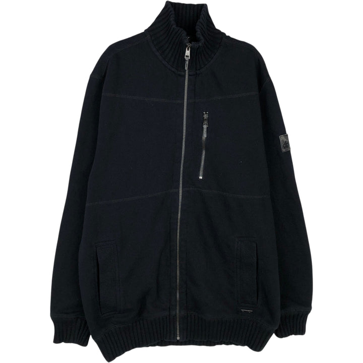 Calvin Klein high-neck full-zip sweatshirt, men's size L equivalent, vintage. cotton black type Vintage Second Hand