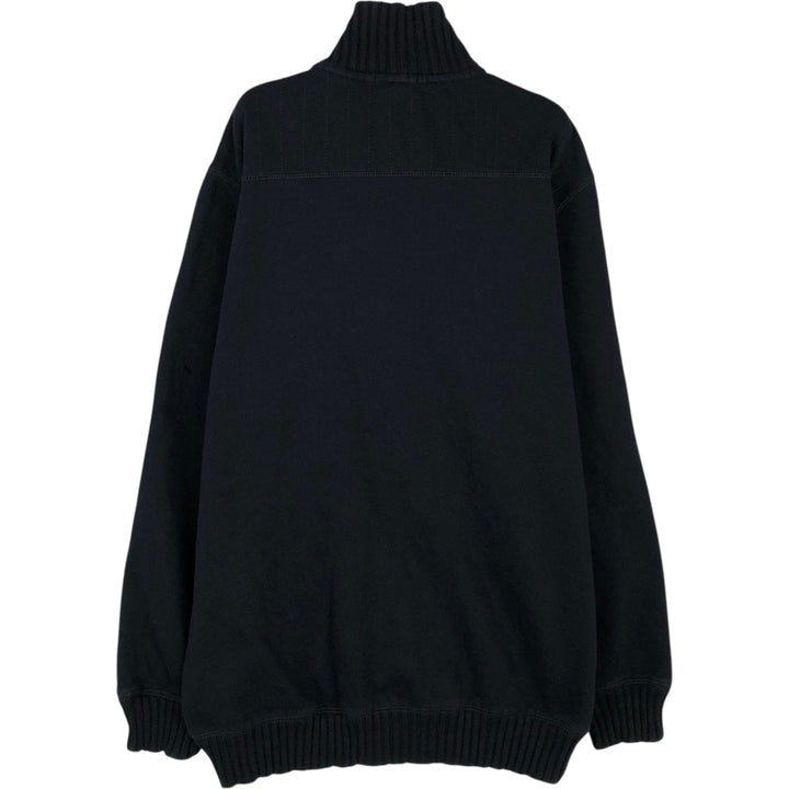 Calvin Klein high-neck full-zip sweatshirt, men's size L equivalent, vintage. cotton black type Vintage Second Hand