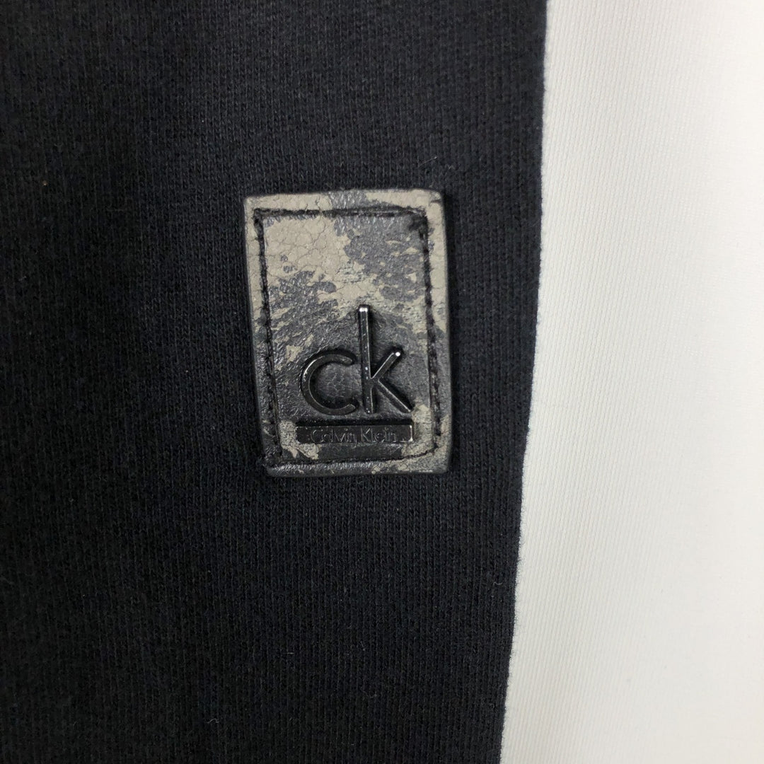 Calvin Klein high-neck full-zip sweatshirt, men's size L equivalent, vintage. cotton black type Vintage Second Hand