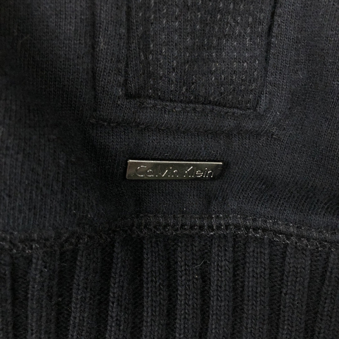 Calvin Klein high-neck full-zip sweatshirt, men's size L equivalent, vintage. cotton black type Vintage Second Hand