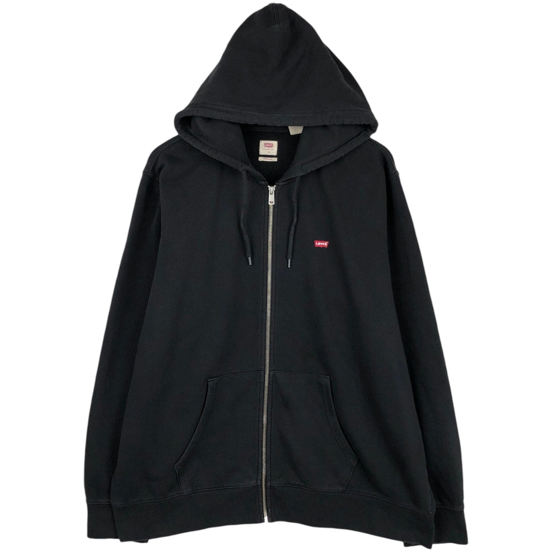 Levi's Standard Sweat Full-Zip Hoodie, Men's Size XL (approx.) cotton black type Vintage Second Hand