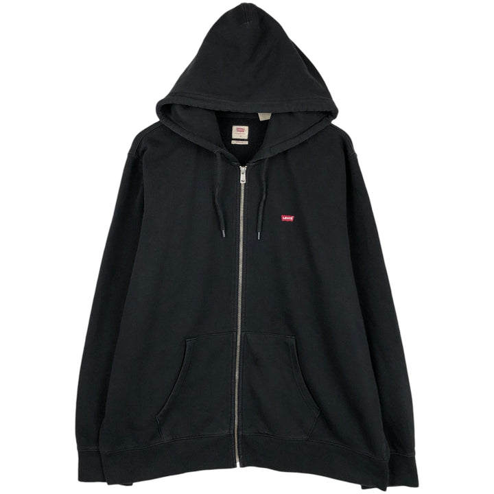 Levi's Standard Sweat Full-Zip Hoodie, Men's Size XL (approx.) cotton black type Vintage Second Hand