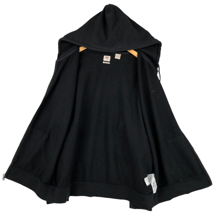 Levi's Standard Sweat Full-Zip Hoodie, Men's Size XL (approx.) cotton black type Vintage Second Hand