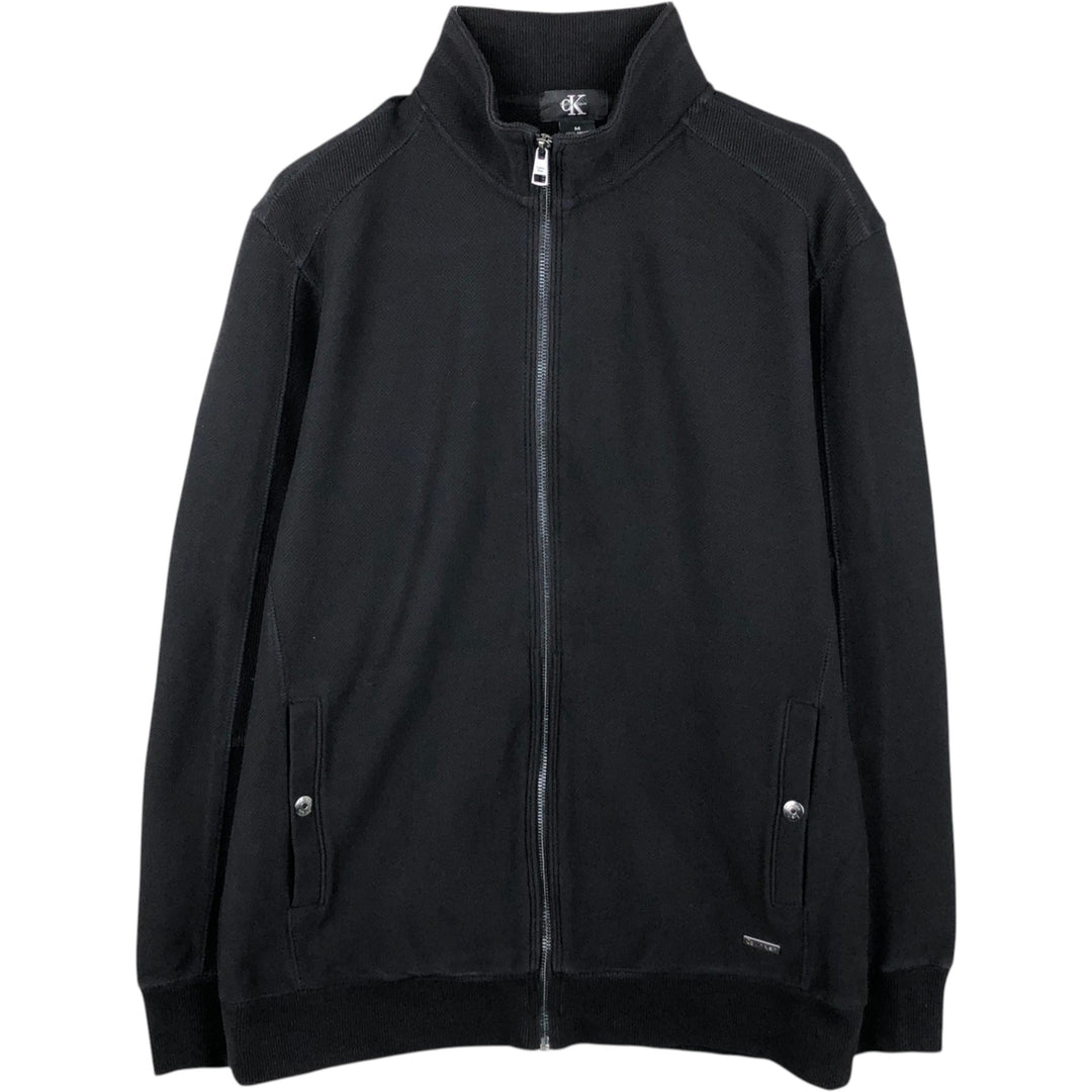 90s-00'S Calvin Klein full-zip sweatshirt, men's size M (approx.) cotton black type Vintage Second Hand