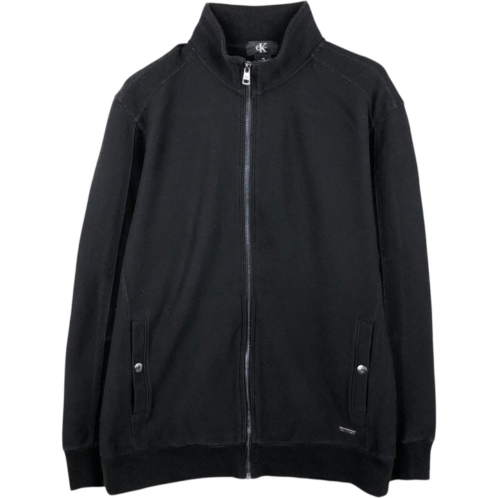 90s-00'S Calvin Klein full-zip sweatshirt, men's size M (approx.) cotton black type Vintage Second Hand