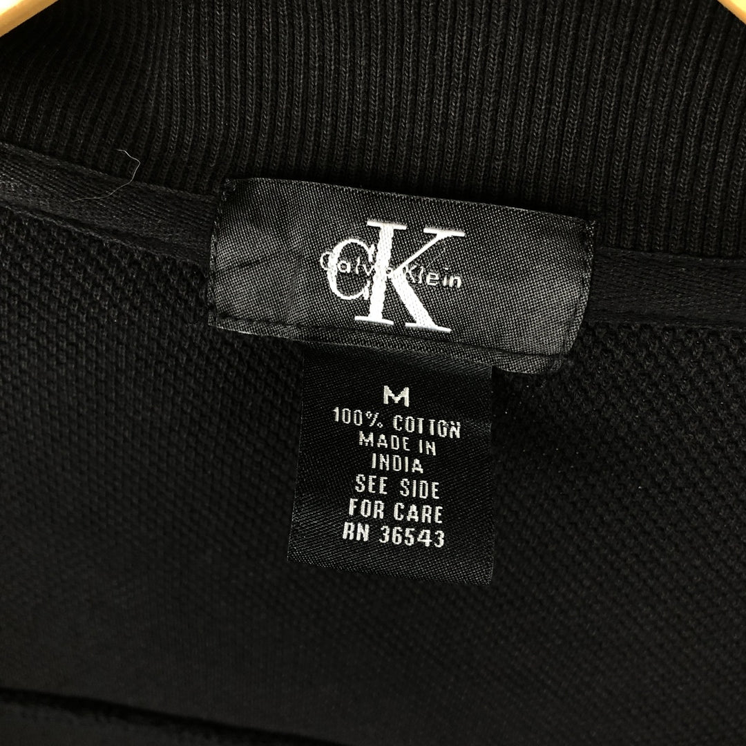 90s-00'S Calvin Klein full-zip sweatshirt, men's size M (approx.) cotton black type Vintage Second Hand