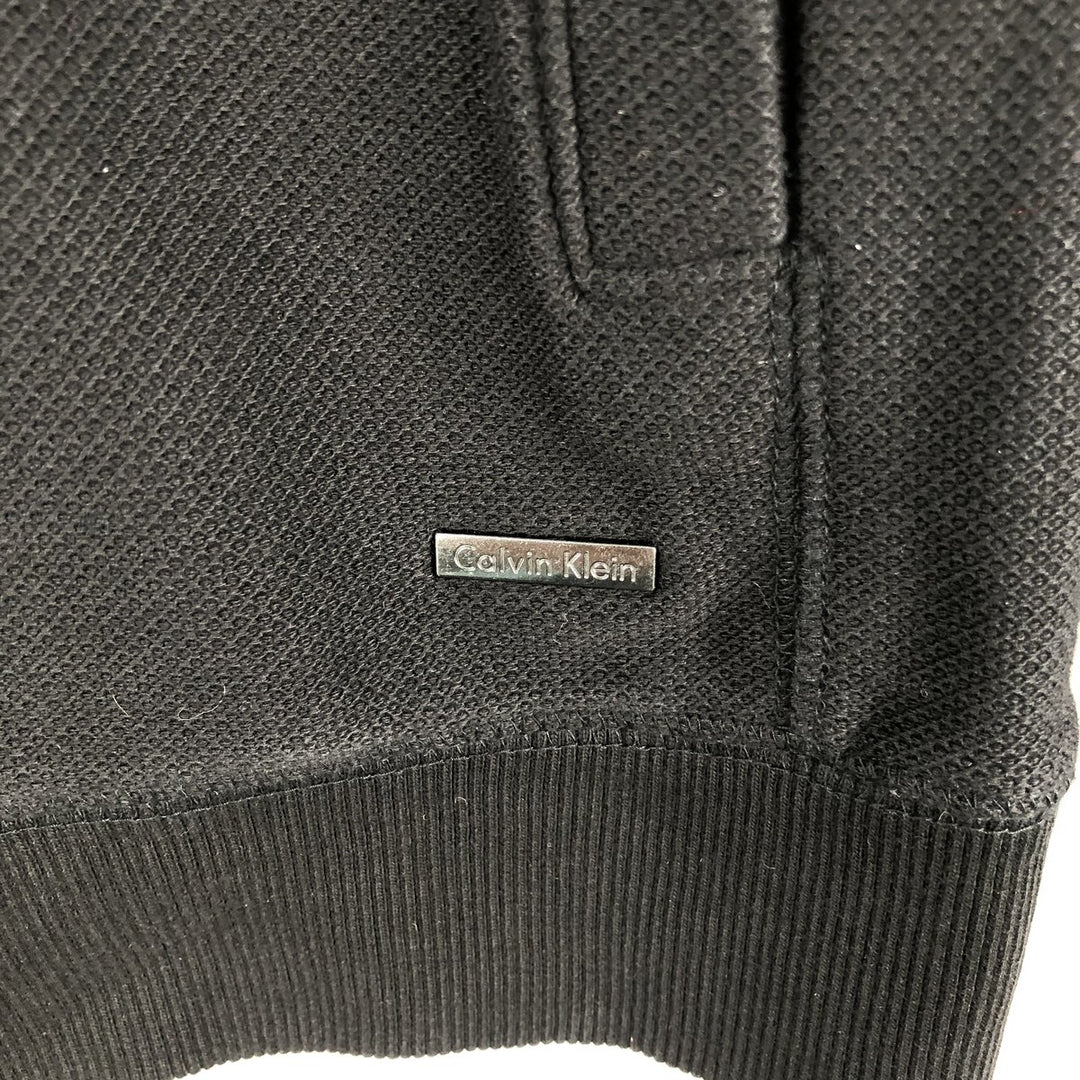 90s-00'S Calvin Klein full-zip sweatshirt, men's size M (approx.) cotton black type Vintage Second Hand