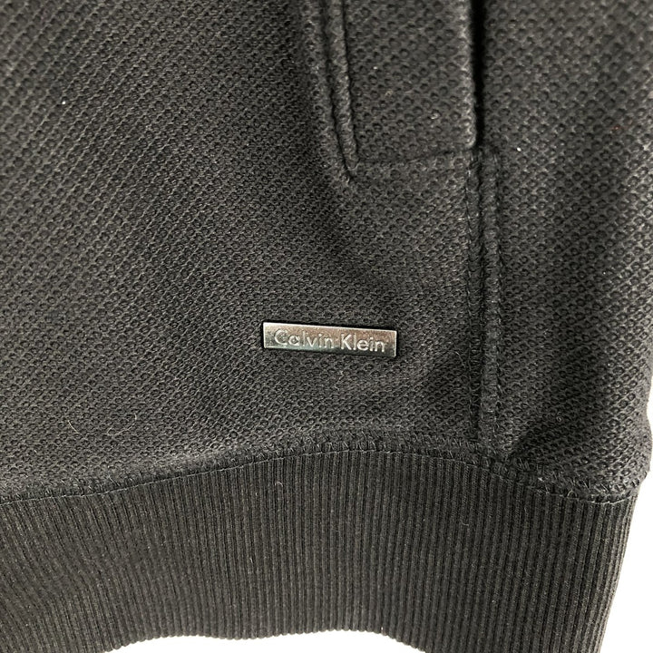 90s-00'S Calvin Klein full-zip sweatshirt, men's size M (approx.) cotton black type Vintage Second Hand