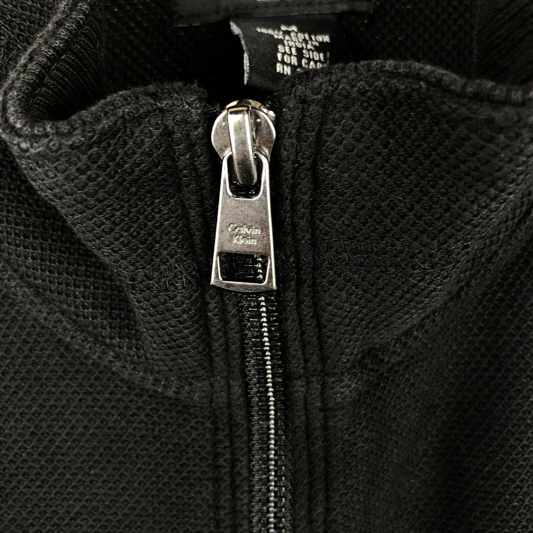 90s-00'S Calvin Klein full-zip sweatshirt, men's size M (approx.) cotton black type Vintage Second Hand