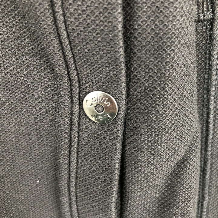 90s-00'S Calvin Klein full-zip sweatshirt, men's size M (approx.) cotton black type Vintage Second Hand