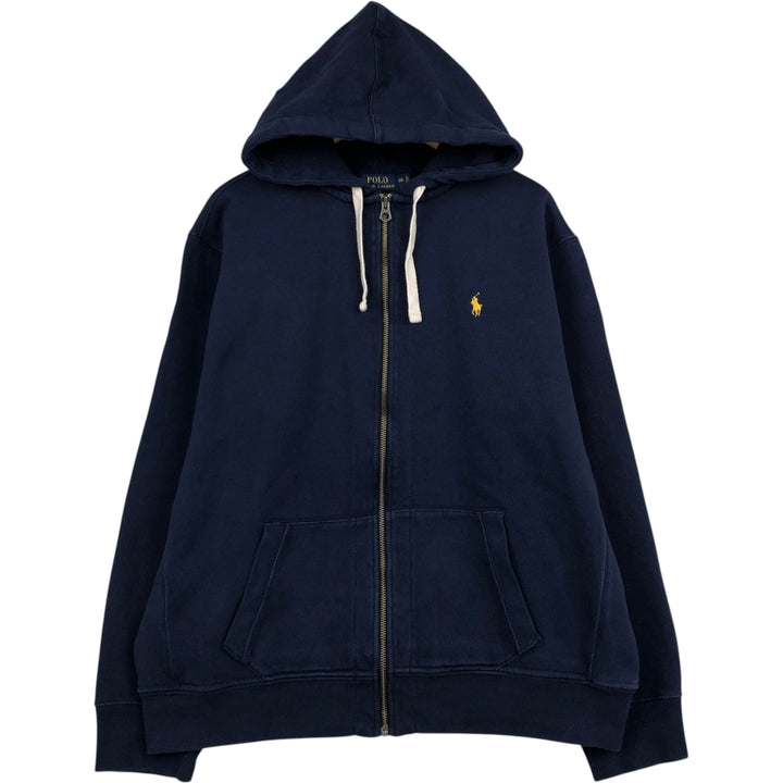 Ralph Lauren POLO RALPH LAUREN Sweat Full Zip Hoodie Men's XXL cotton navy blue type Vintage Second Hand