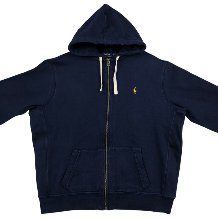 Ralph Lauren POLO RALPH LAUREN Sweat Full Zip Hoodie Men's XXL cotton navy blue type Vintage Second Hand