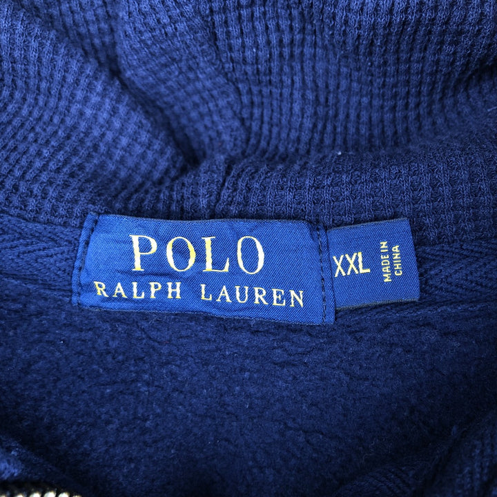 Ralph Lauren POLO RALPH LAUREN Sweat Full Zip Hoodie Men's XXL cotton navy blue type Vintage Second Hand