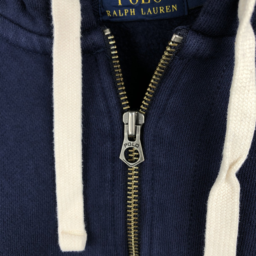 Ralph Lauren POLO RALPH LAUREN Sweat Full Zip Hoodie Men's XXL cotton navy blue type Vintage Second Hand