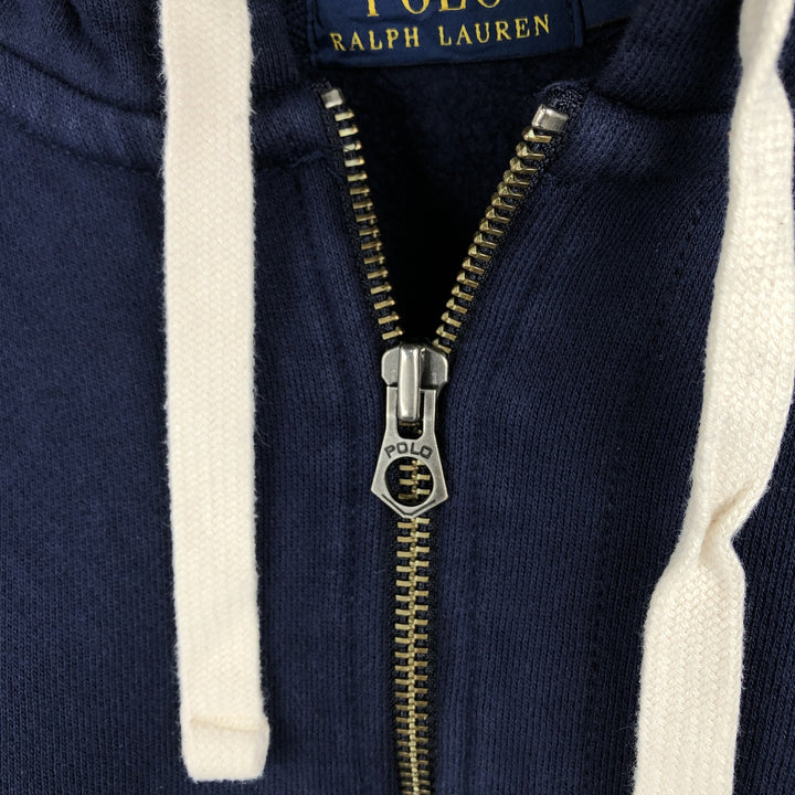 Ralph Lauren POLO RALPH LAUREN Sweat Full Zip Hoodie Men's XXL cotton navy blue type Vintage Second Hand