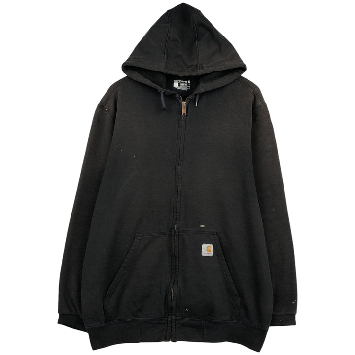 Carhartt Loose Fit Sweat Full Zip Hoodie, Men's L size cotton black type Vintage Second Hand