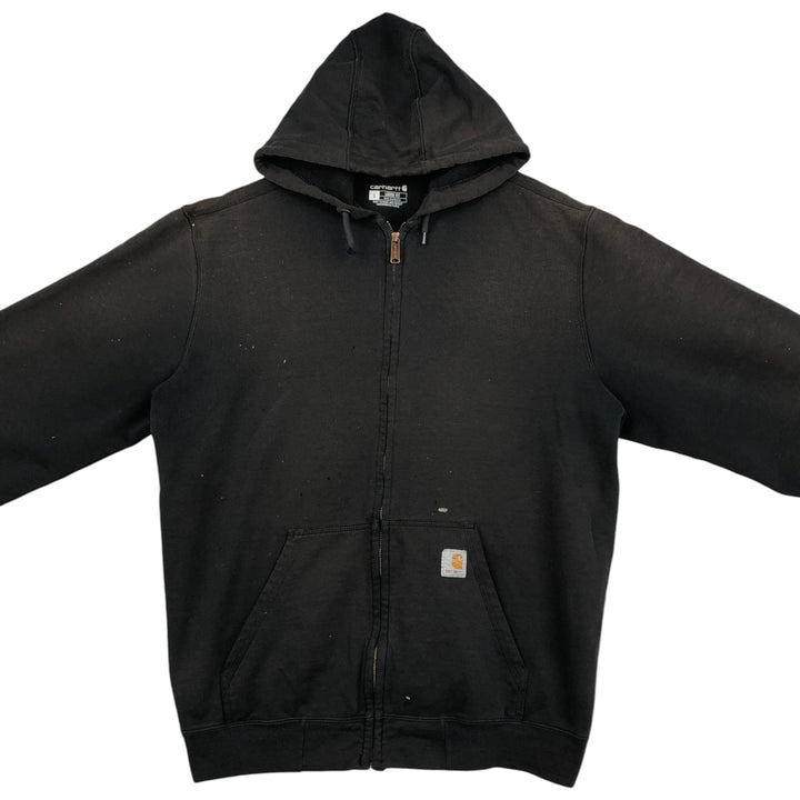 Carhartt Loose Fit Sweat Full Zip Hoodie, Men's L size cotton black type Vintage Second Hand