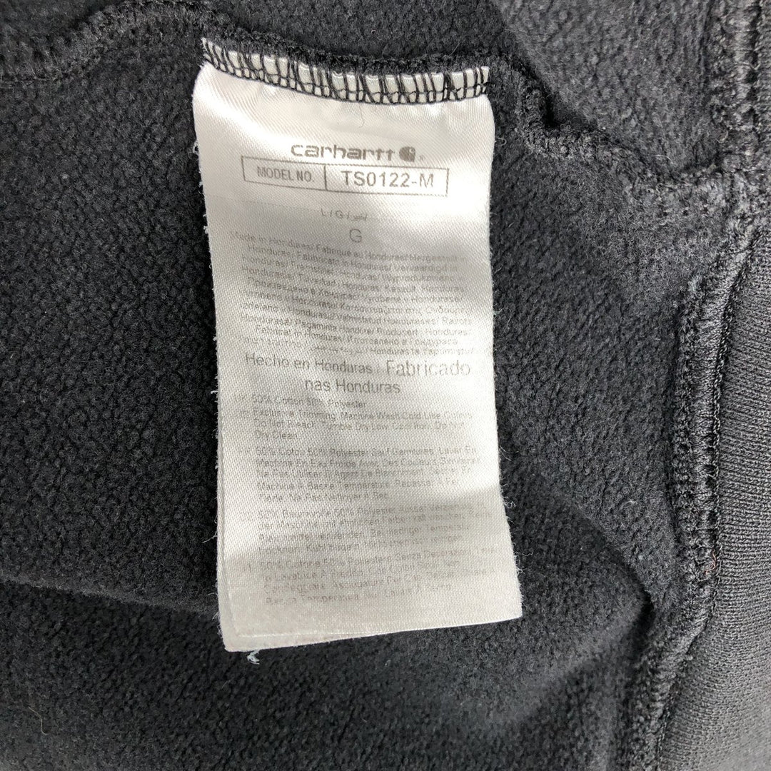 Carhartt Loose Fit Sweat Full Zip Hoodie, Men's L size cotton black type Vintage Second Hand