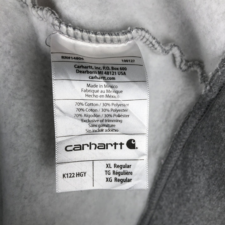 Carhartt Original Fit Full-Zip Sweatshirt, Men's XL cotton pale white type Vintage Second Hand