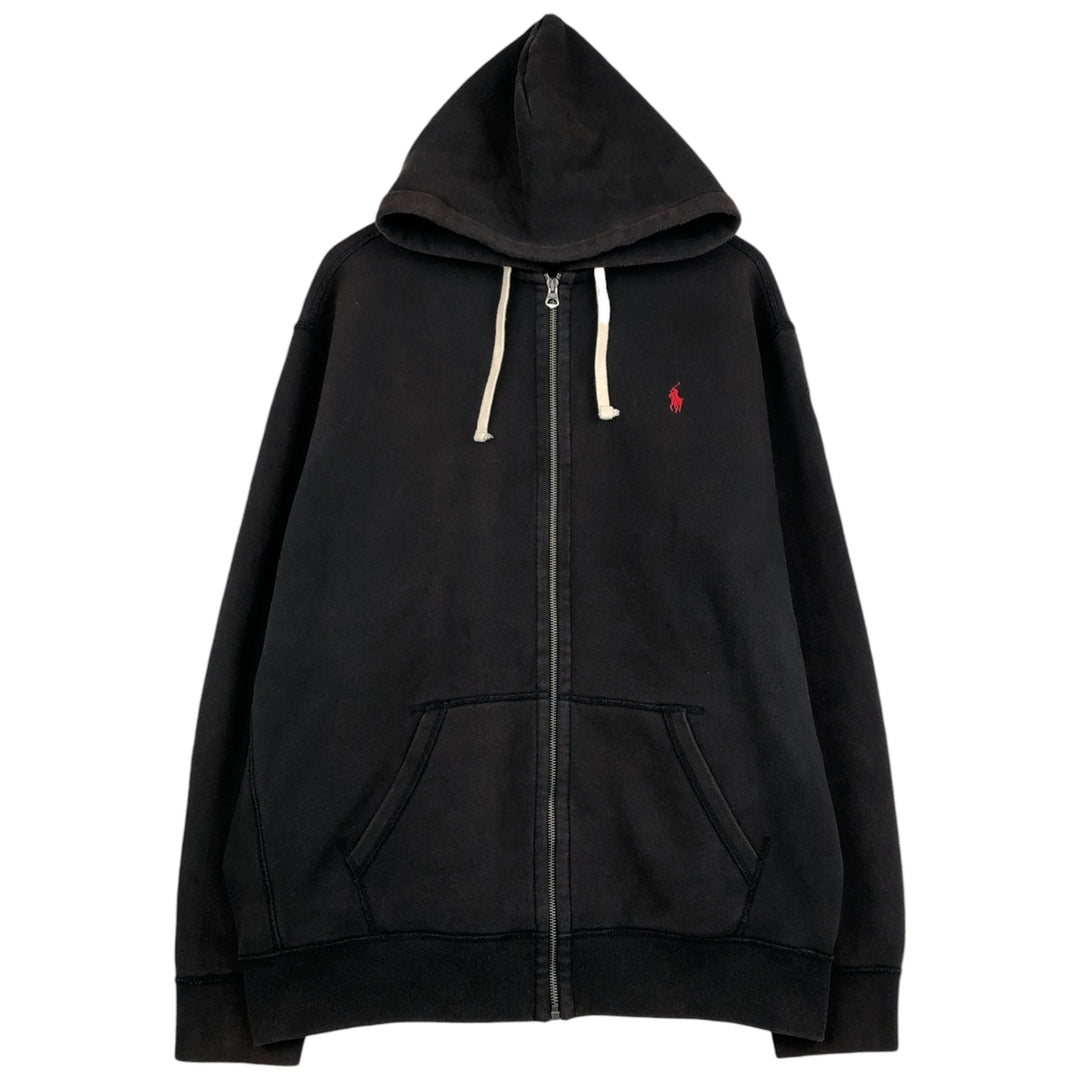 Ralph Lauren POLO RALPH LAUREN Sweat Full Zip Hoodie Men's XXL cotton black type Vintage Second Hand