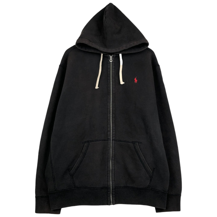 Ralph Lauren POLO RALPH LAUREN Sweat Full Zip Hoodie Men's XXL cotton black type Vintage Second Hand