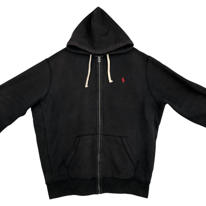 Ralph Lauren POLO RALPH LAUREN Sweat Full Zip Hoodie Men's XXL cotton black type Vintage Second Hand