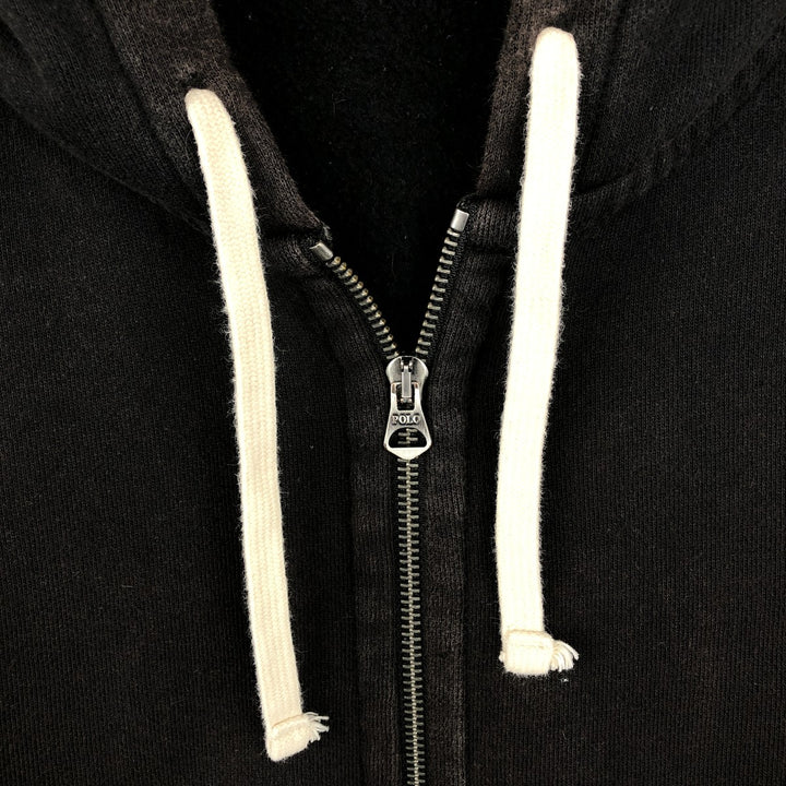 Ralph Lauren POLO RALPH LAUREN Sweat Full Zip Hoodie Men's XXL cotton black type Vintage Second Hand