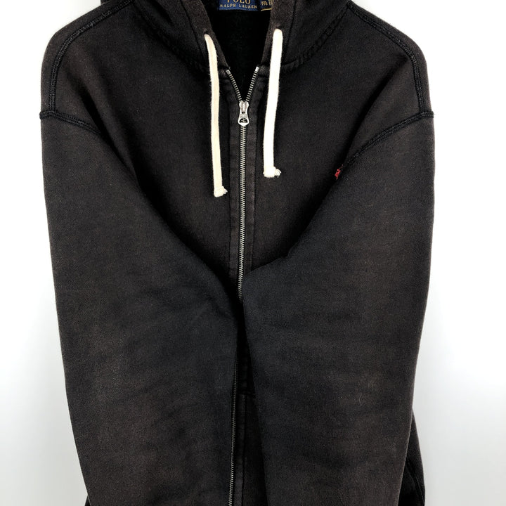Ralph Lauren POLO RALPH LAUREN Sweat Full Zip Hoodie Men's XXL cotton black type Vintage Second Hand