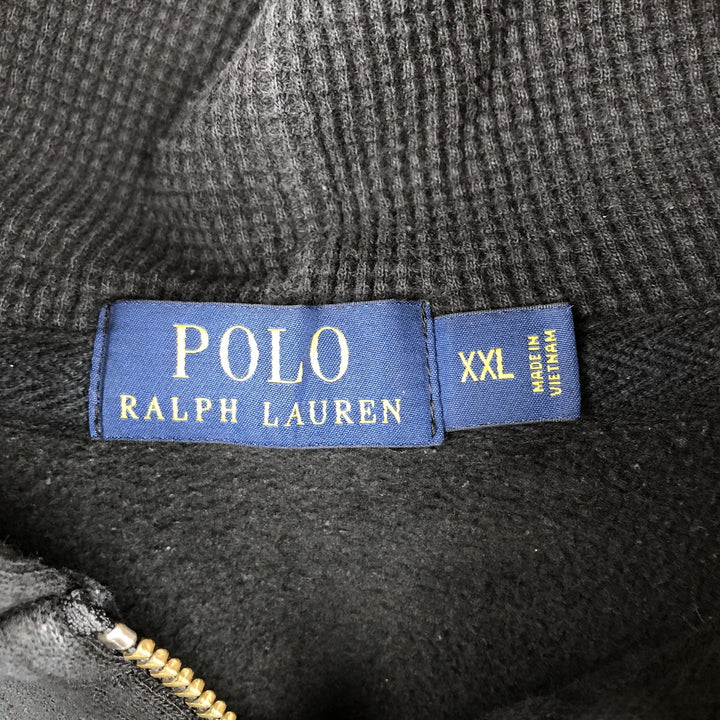 Ralph Lauren POLO RALPH LAUREN Sweat Full Zip Hoodie Men's XXL cotton black type Vintage Second Hand