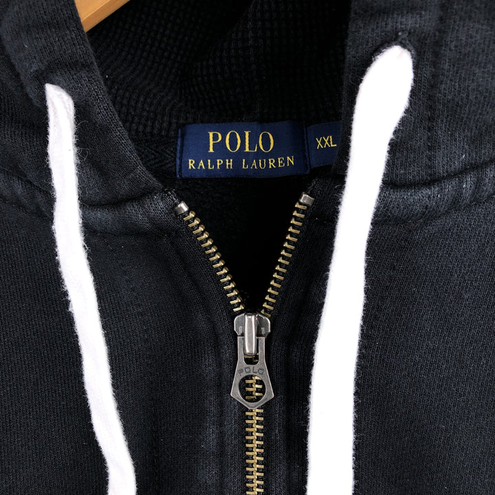 Ralph Lauren POLO RALPH LAUREN Sweat Full Zip Hoodie Men's XXL cotton black type Vintage Second Hand