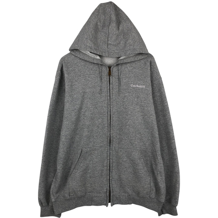 Carhartt Sweat Full Zip Hoodie Men's L size cotton gray type Vintage Second Hand