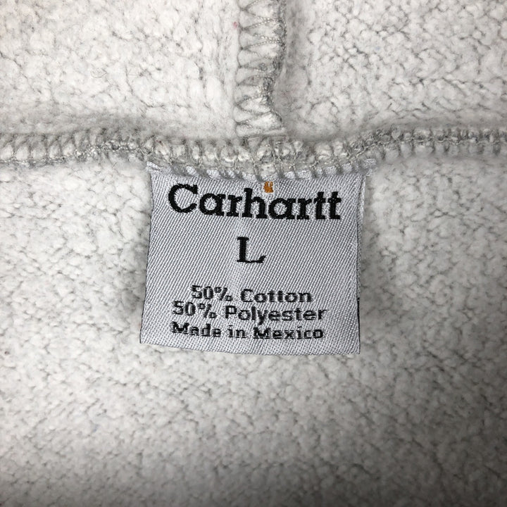 Carhartt Sweat Full Zip Hoodie Men's L size cotton gray type Vintage Second Hand